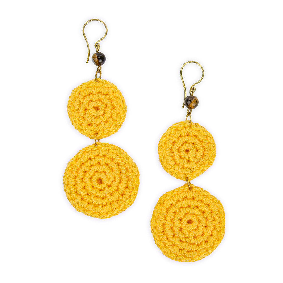 Twice As Nice - yellow - Paparazzi earrings