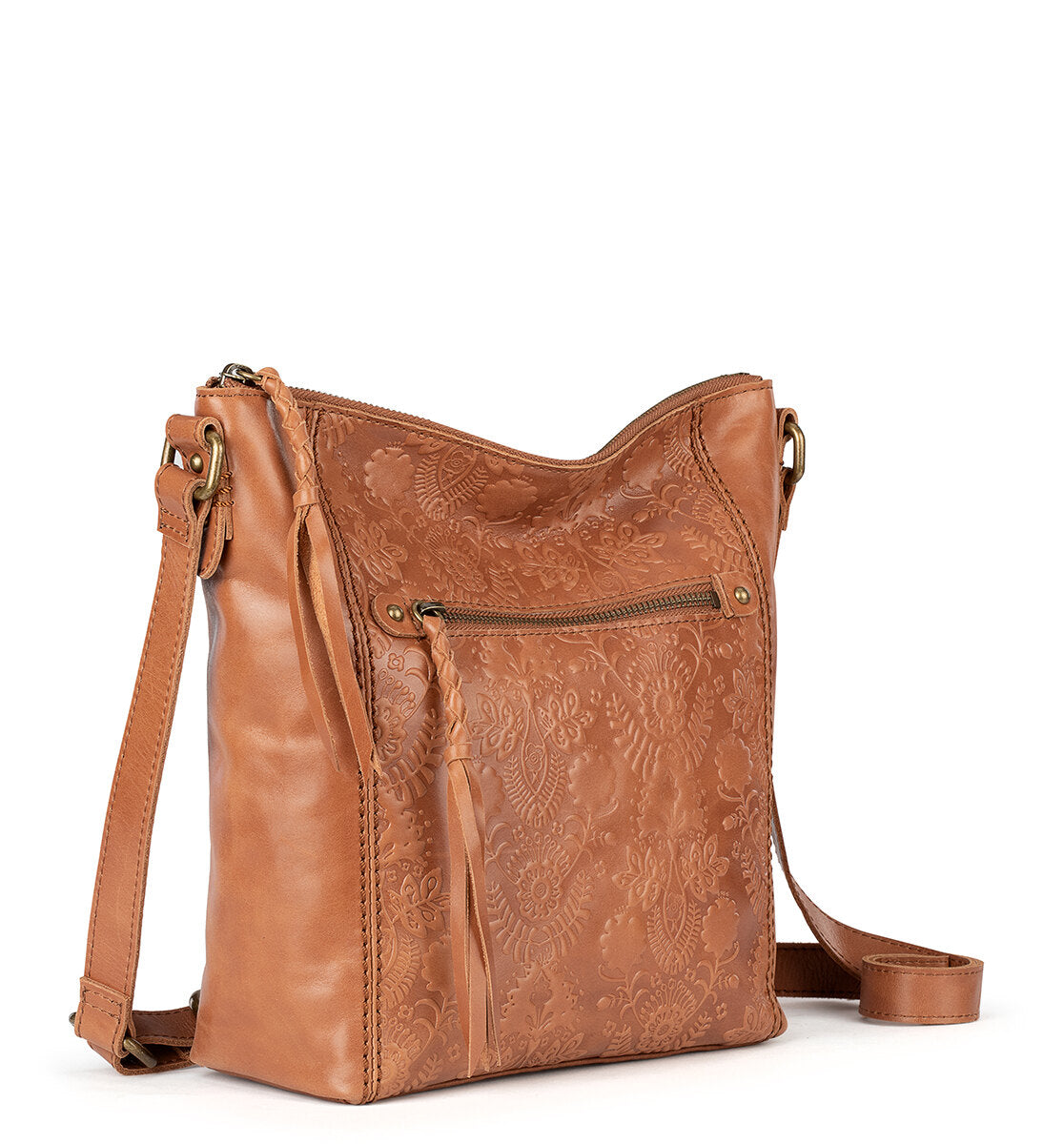 Vtg THE SAK Brown Leather Purse Womens Boho Patchwork Shoulder Bag  Crossbody | eBay