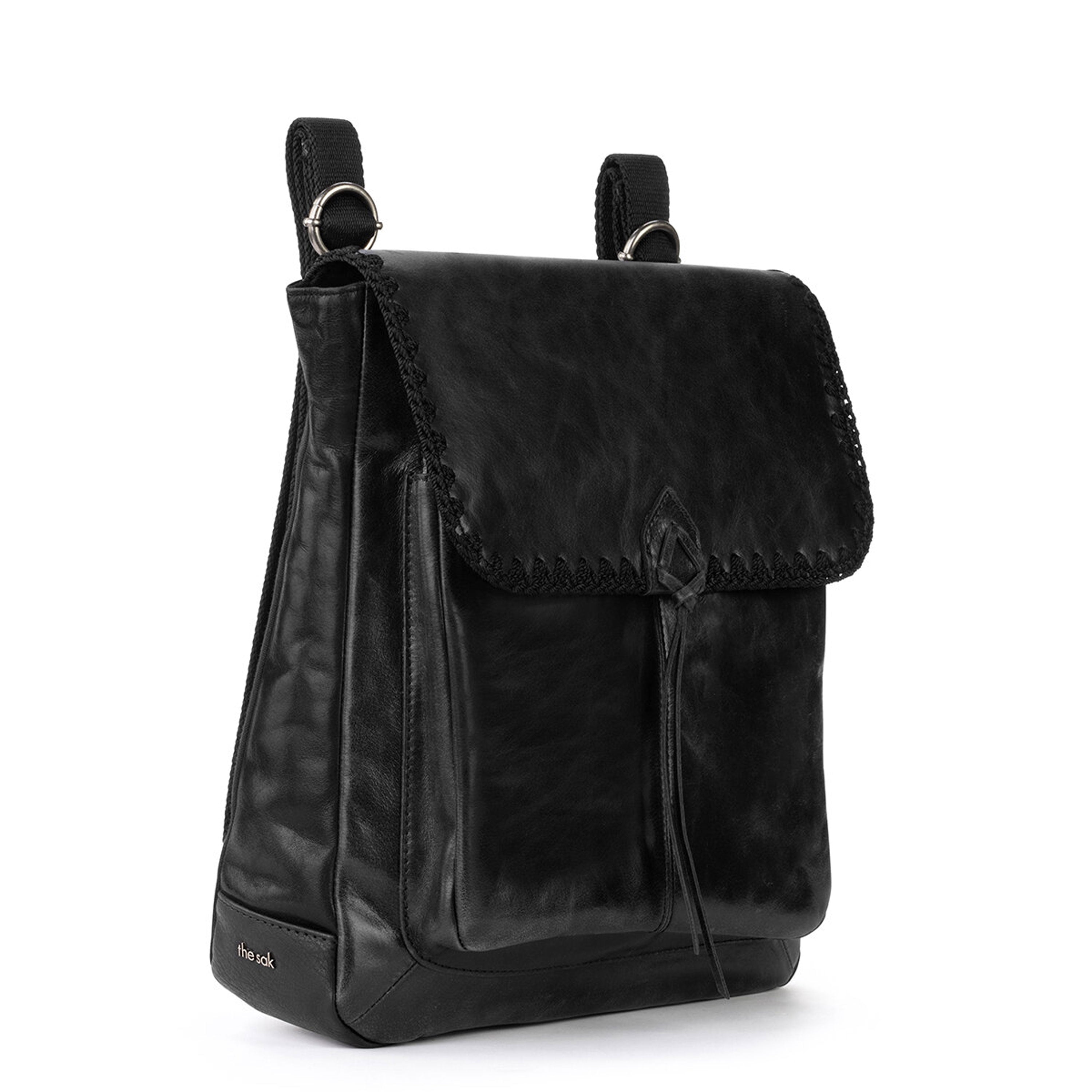 The Sak Lorelie Drawstring Crossbody Bag | Leather - Crimson