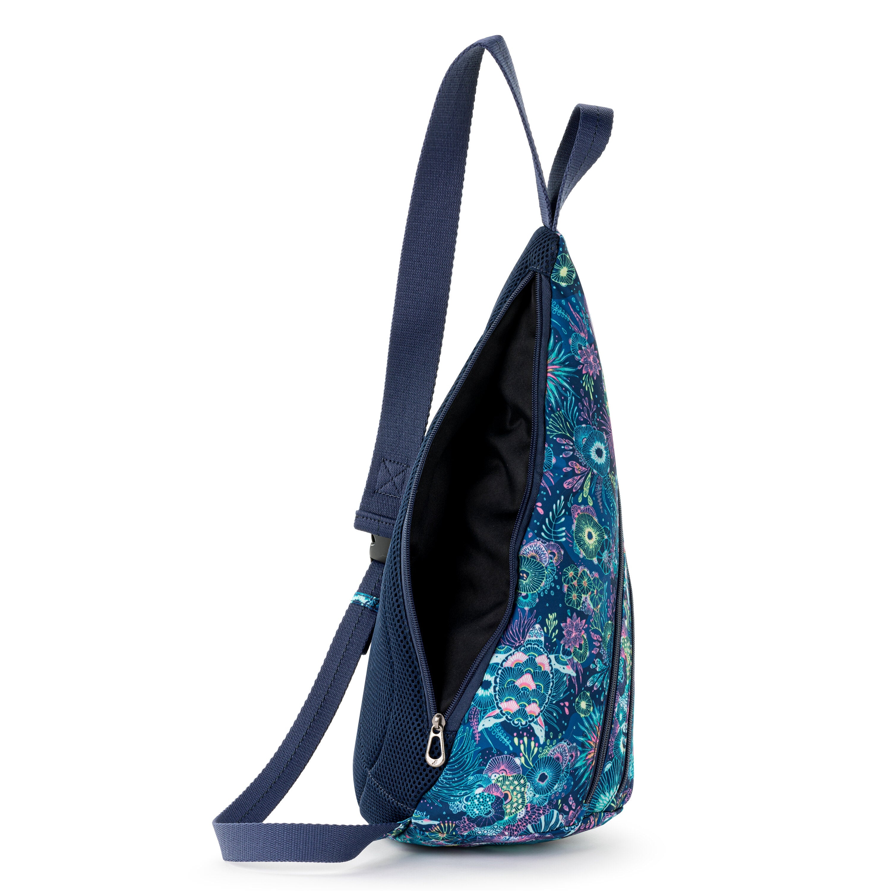 Sakroots on The Go Sling Backpack | Rainbow Wanderlust | Eco Twill