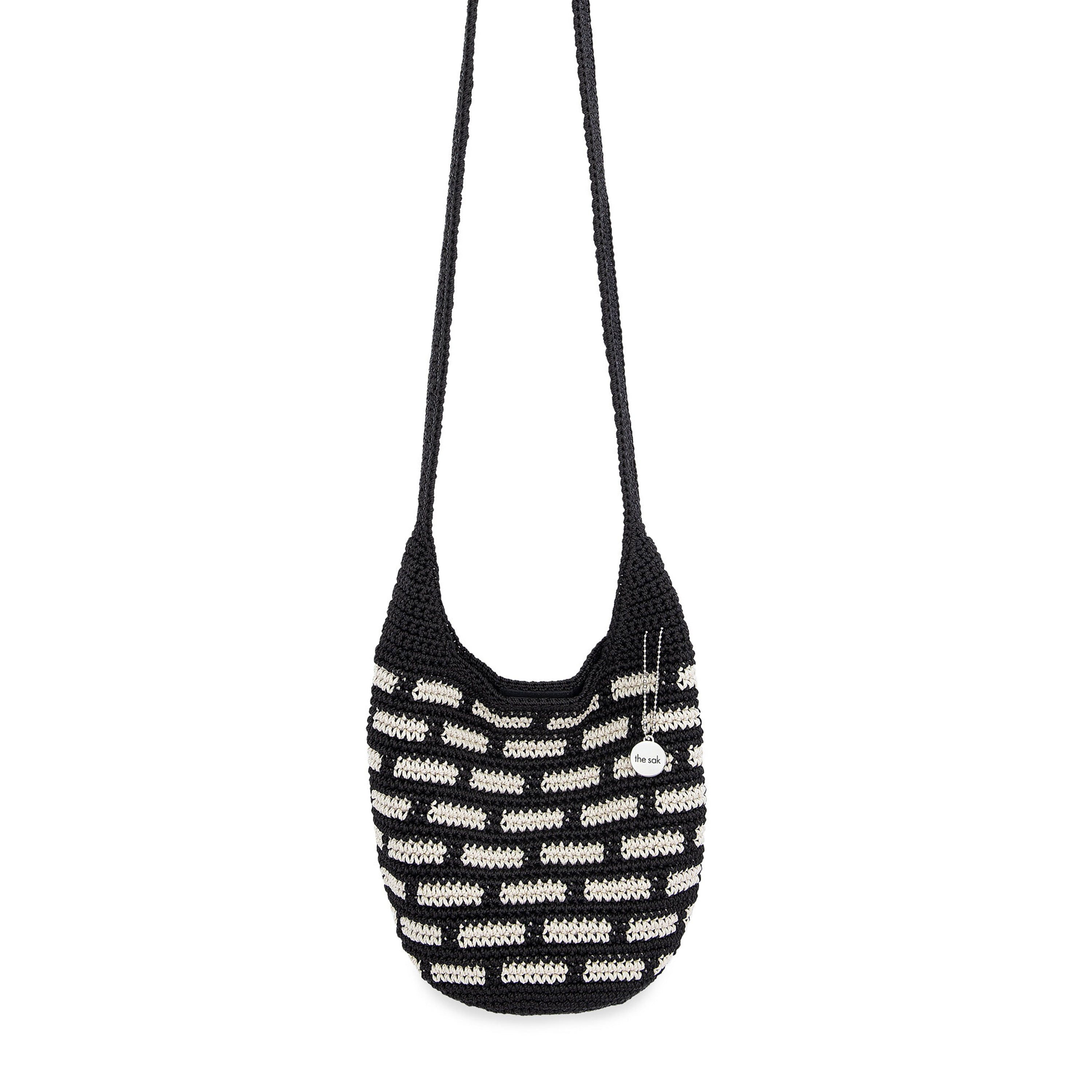 Cute Black Crochet Small Handbag Crossbody Purse Crochet Shoulder Bag for  Girl Cute Crochet Purses