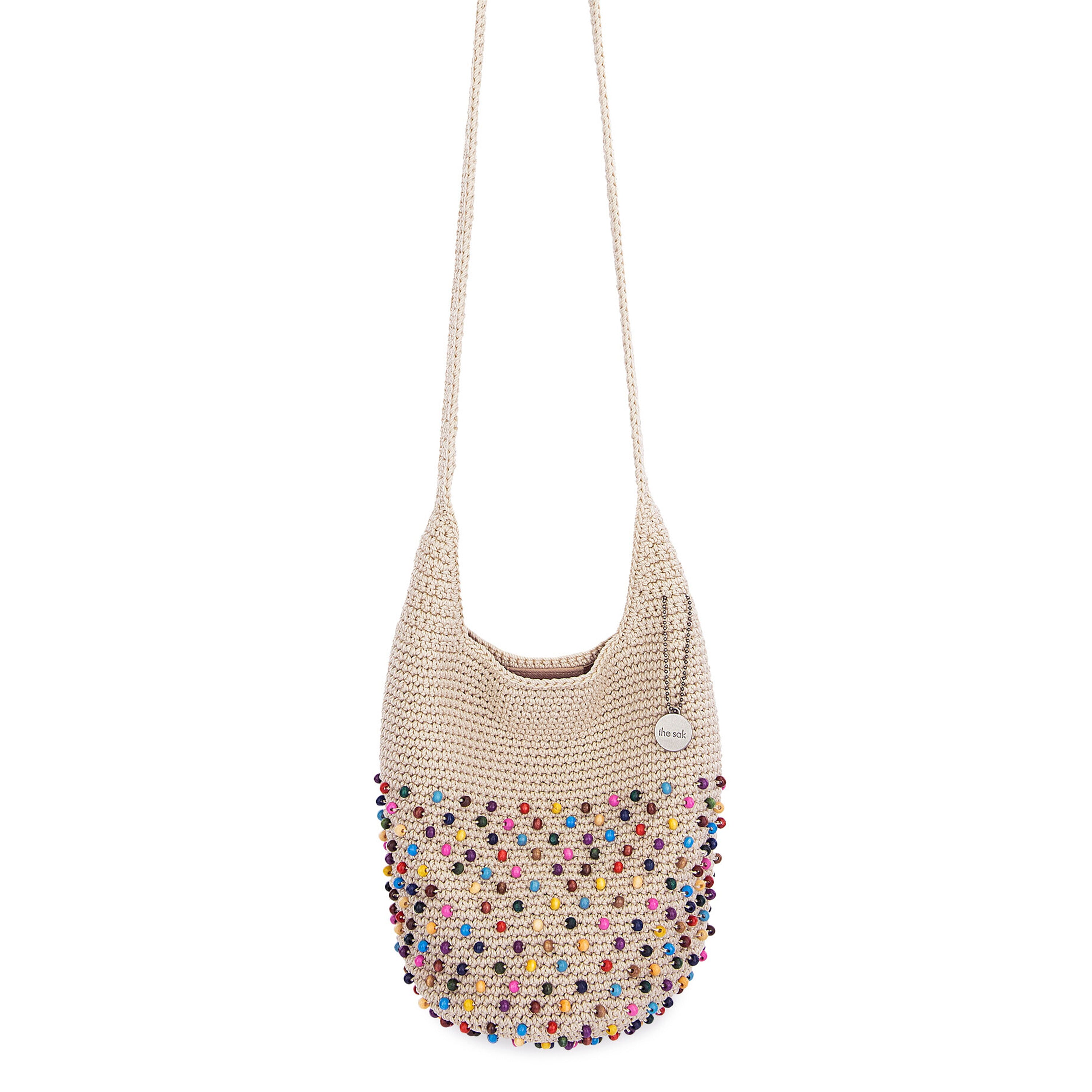 The SAK Multi hot Colored Crochet Shoulder Bag