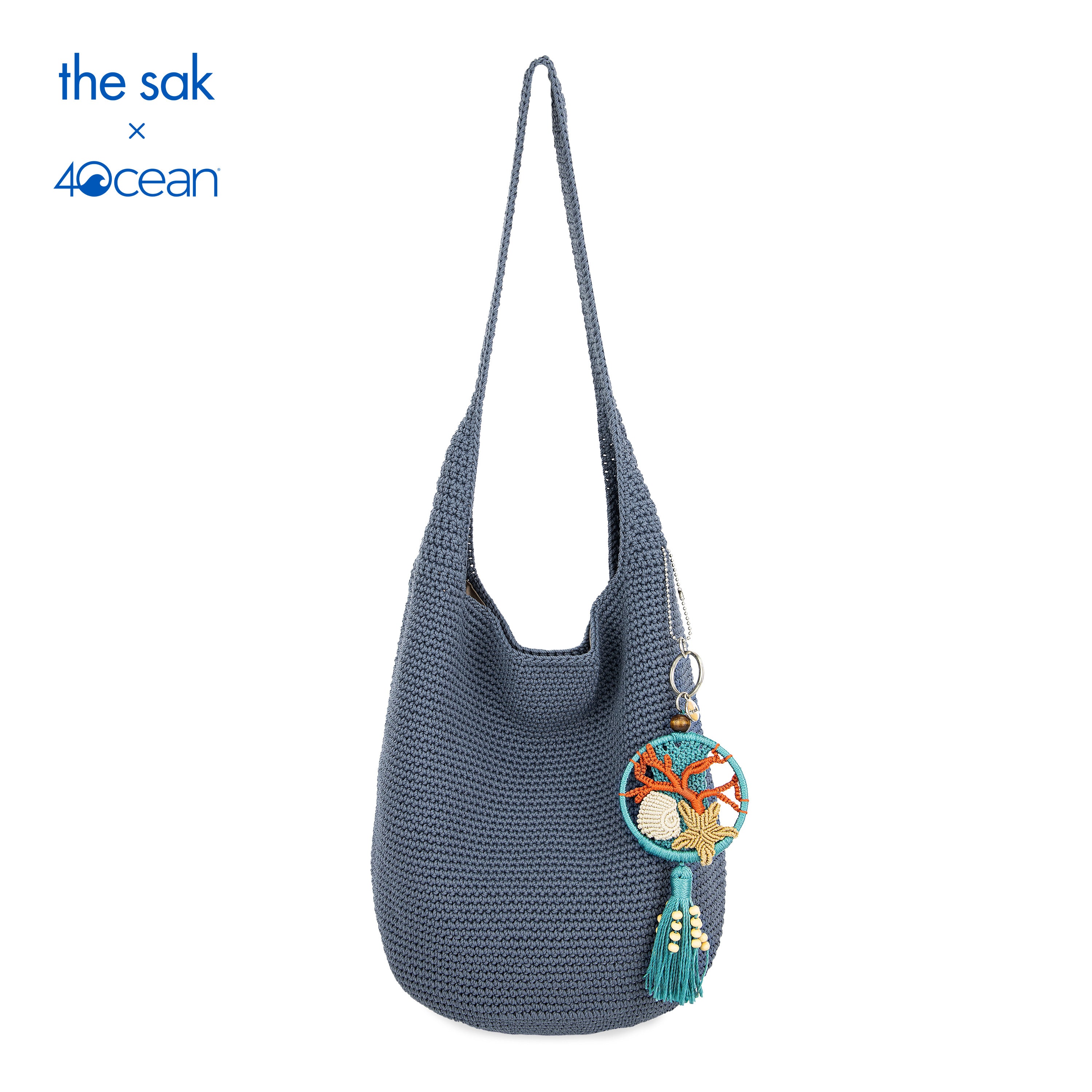 The Sak 120 Hand-Crochet Crossbody Bag, Large Purse with Convertible  Straps, Denim: Handbags: Amazon.com