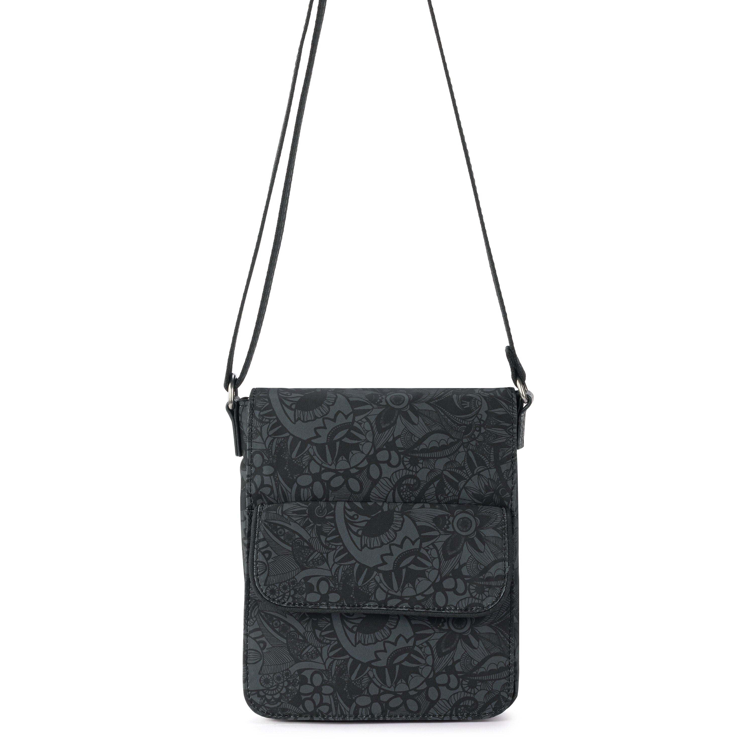 Calvin Klein Embossed Monogram-Pattern Crossbody Bag - Black for Women