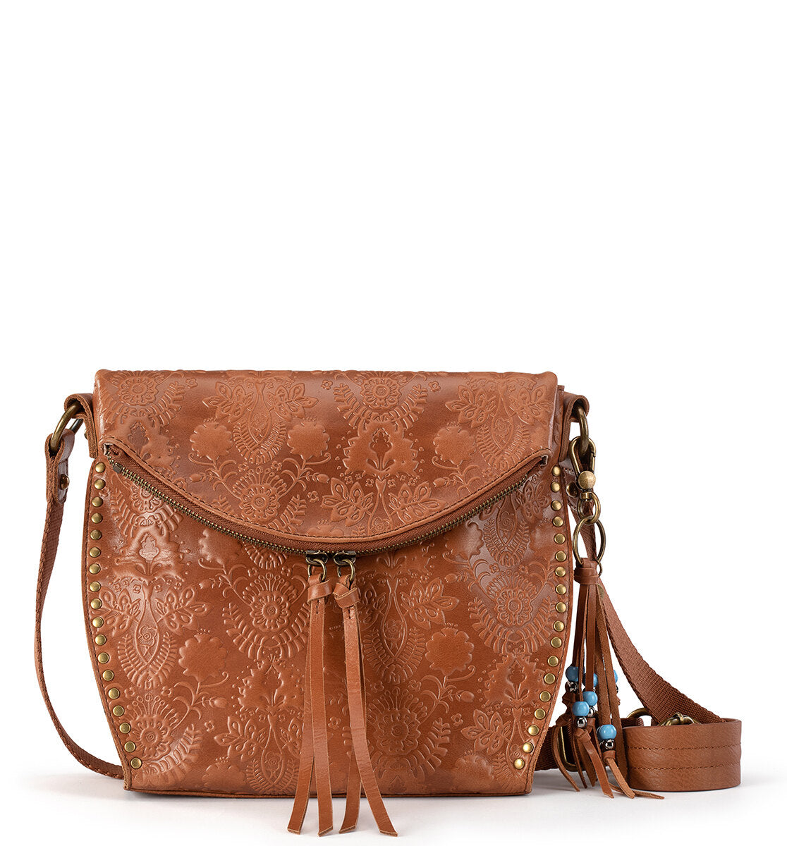 Tooled Leather Crossbody Purse - Light Brown – Shop PS Boutique