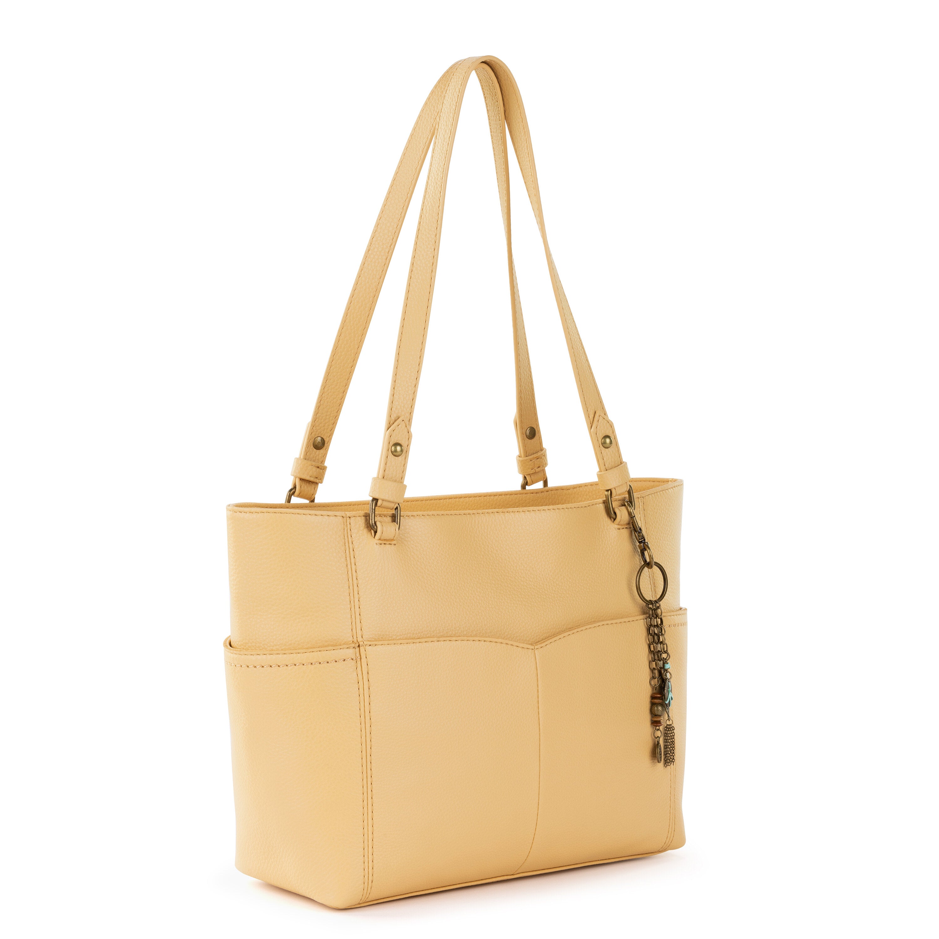 COACH Metro Yellow & Tan Saffiano Leather Large Tote Bag