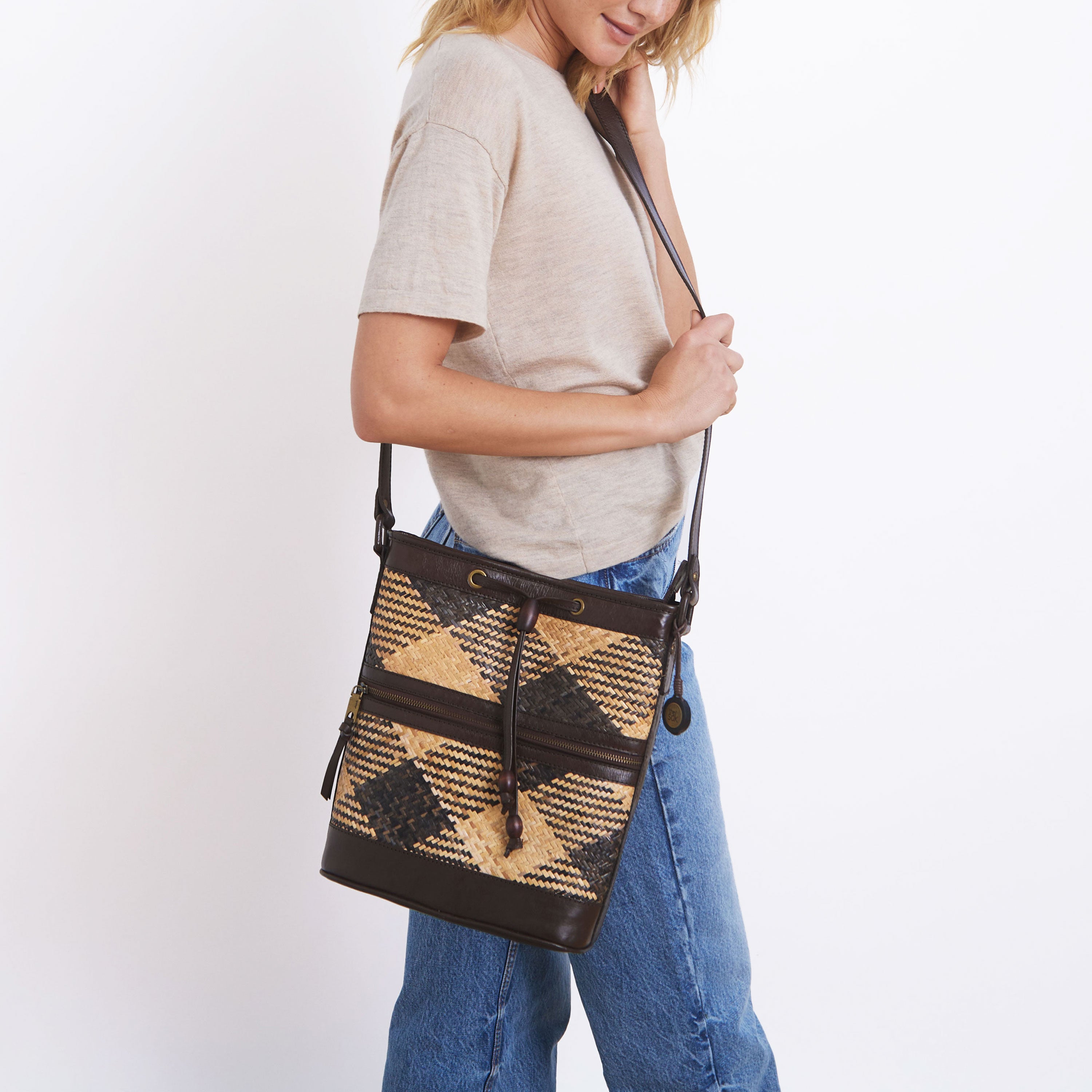 Brown Crossbody Bag - Mini Bag - Straw Bag - Crossbody Bag - Lulus